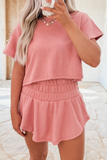 Blossom Cropped Tee & Ruffle Skort Set