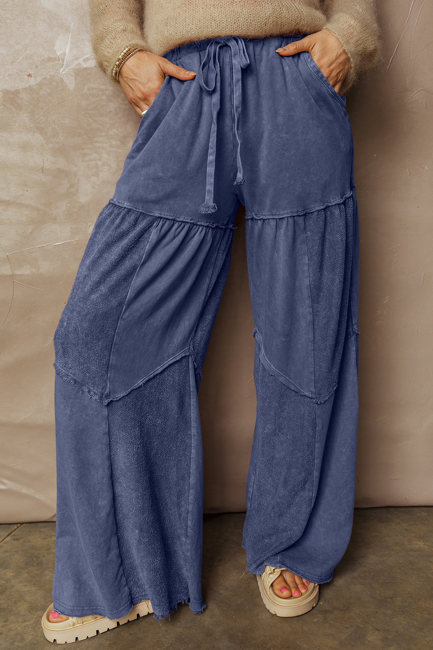 Ashleigh Mineral Wash Patchwork Pants