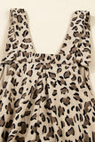 Leopard Bib Wide Leg Jumpsuit