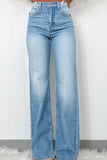 Shift Slit Straight Jeans by High