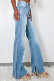 Shift Slit Straight Jeans by High