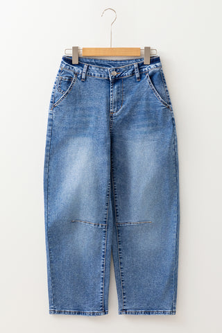 Cropped Barrel Jeans