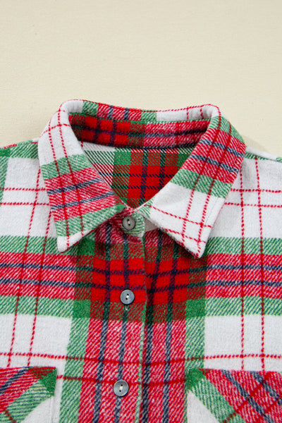Red Plaid Flannel Shacket