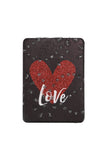 Valentine's Love Print Glitter Compact Mirror