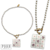 Valentine game necklace by Pink Panache