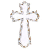 White Wash Resin Wall Cross