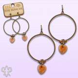 Pink heart Earrings by Pink Panache