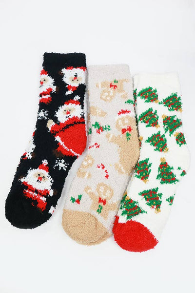 Plush Cozy Christmas Socks