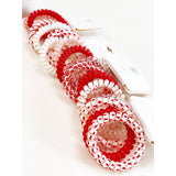 Red Color Theme mixed Spiral Hair Ties