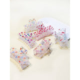 Assorted Heart Printed Hair Claw Clips