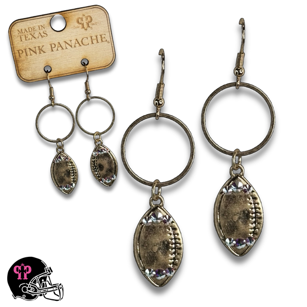 Football Game Day earring with Austrian crystals