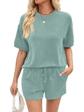 Raised Rib Short Sleeve Tee & Short Pants Set