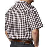 Classic Cotton Vented Plaid Shirt by Game Guard