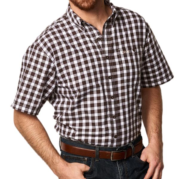 Classic Cotton Vented Plaid Shirt by Game Guard