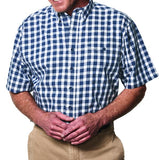 Classic Cotton Vented Plaid Shirt by Game Guard