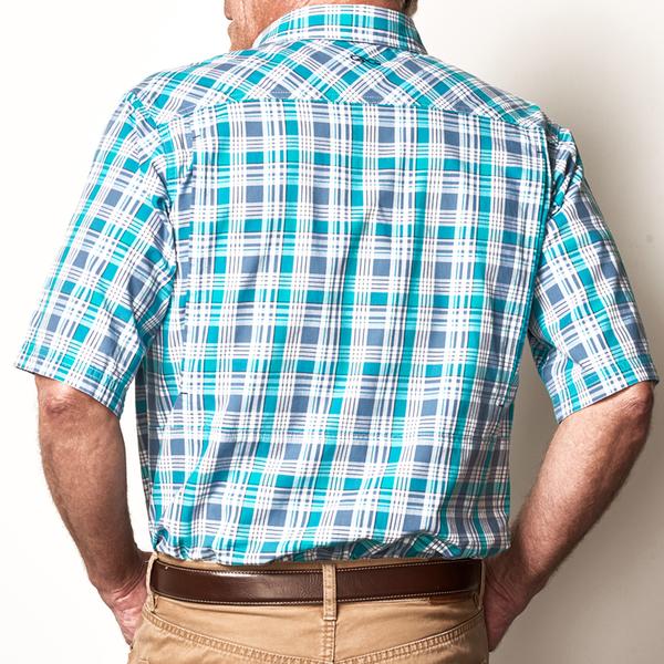 Classic Cotton Vented Plaid Shirt by Game Guard