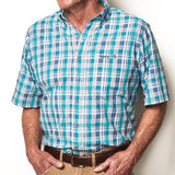 Classic Cotton Vented Plaid Shirt by Game Guard