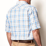 Classic Cotton Vented Plaid Shirt by Game Guard