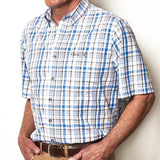 Classic Cotton Vented Plaid Shirt by Game Guard