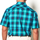 Classic Cotton Vented Plaid Shirt by Game Guard