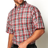 Classic Cotton Vented Plaid Shirt by Game Guard