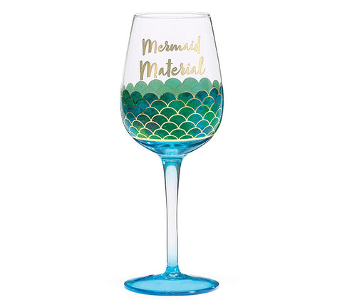 MAKIN' WAVES BLUE OMBRE WINE GLASS