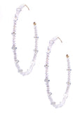 Faceted Bead Ring Earrings