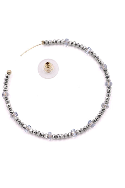 Faceted Bead Ring Earrings