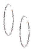 Faceted Bead Ring Earrings
