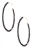 Faceted Bead Ring Earrings