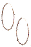 Faceted Bead Ring Earrings