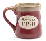 BORN TO FISH SERENITY PRAY PORCELAIN MUG