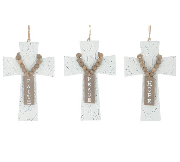 Embossed Tin Cross Ornament