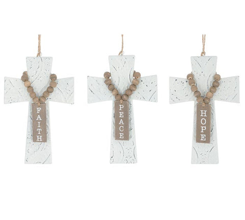 Embossed Tin Cross Ornament