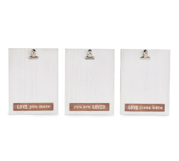 CLIP FRAME WITH ASSORTED MESSAGE BARS