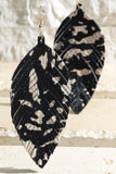 Leather Leaf Earrings