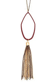 TASSEL LINK PENDANT LONG NECKLACE