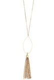 TASSEL LINK PENDANT LONG NECKLACE