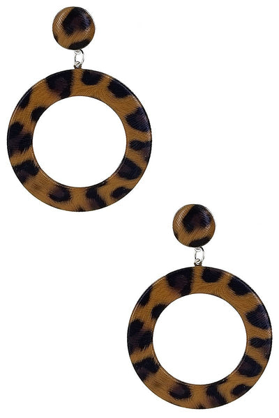 Leopard Dangle Earring