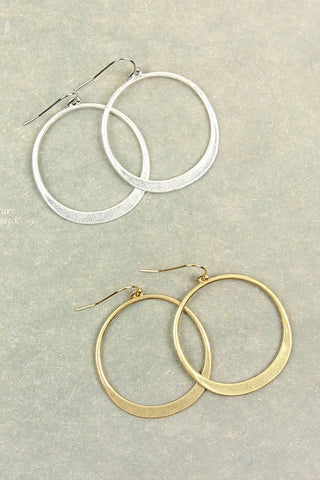 OPEN CIRCLE DROP EARRINGS