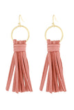 LEATHER TASSEL EARRINGS