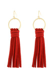 LEATHER TASSEL EARRINGS