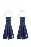 LEATHER TASSEL EARRINGS