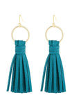 LEATHER TASSEL EARRINGS
