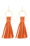 LEATHER TASSEL EARRINGS