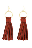 LEATHER TASSEL EARRINGS
