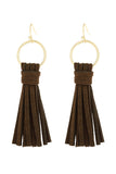 LEATHER TASSEL EARRINGS