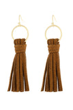 LEATHER TASSEL EARRINGS