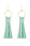 LEATHER TASSEL EARRINGS