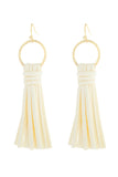 LEATHER TASSEL EARRINGS